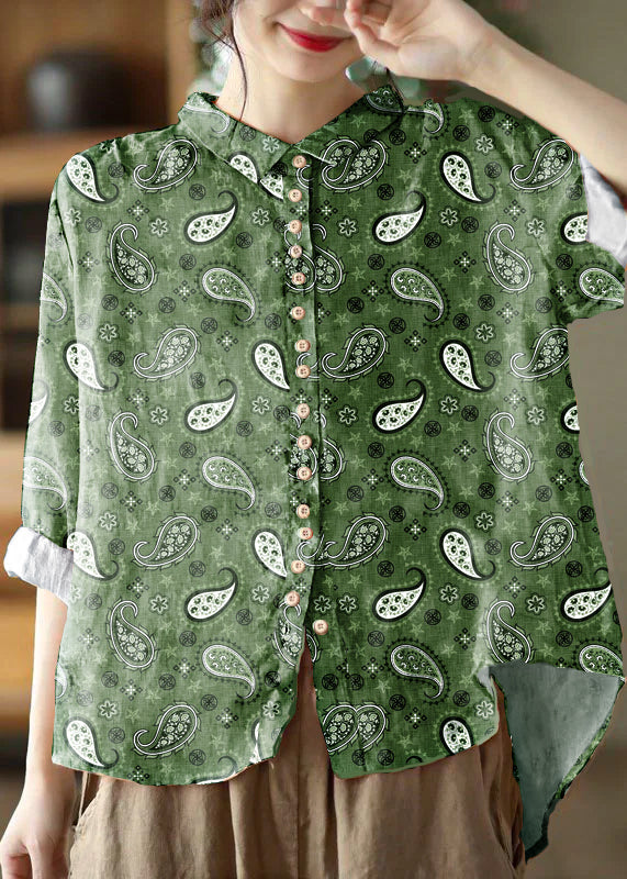 ELISA | BLUSA STAMPATA CON COLLETTO
