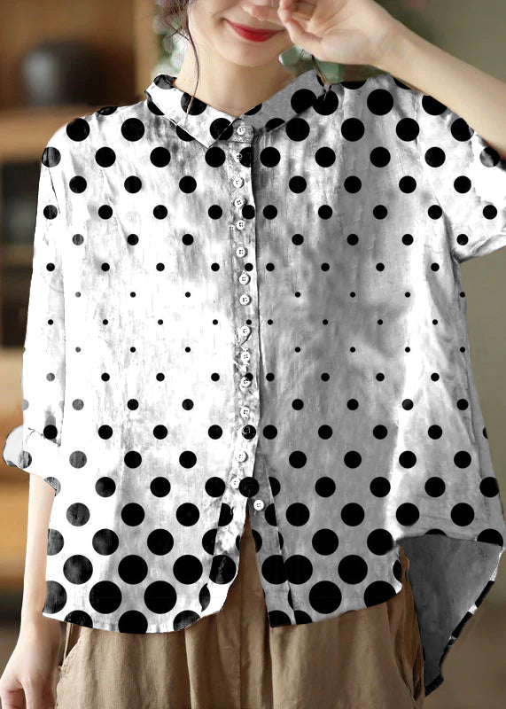 ELISA | BLUSA STAMPATA CON COLLETTO