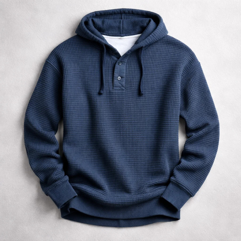 GABRIELE | FELPA CON CAPPUCCIO IN MAGLIA WAFFLE