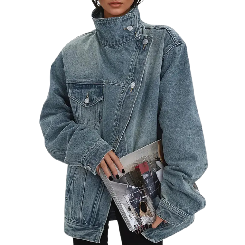BEATRICE | GIACCA IN DENIM ASIMMETRICA