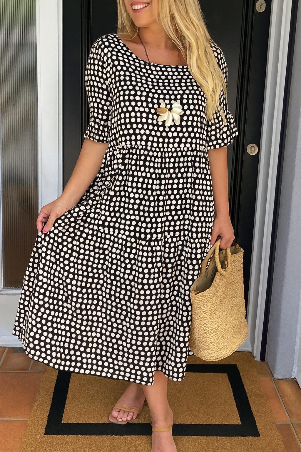 BIANCA | ABITO MIDI A POIS