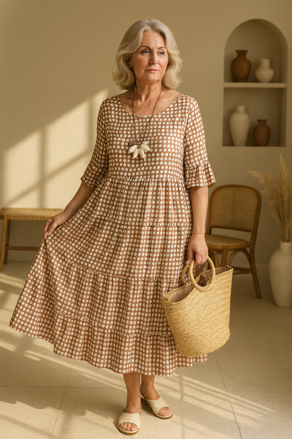 BIANCA | ABITO MIDI A POIS