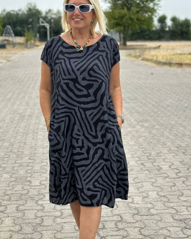 CHIARA | ABITO ESTIVO CON SCOLLO ROTONDO