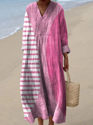 KIRSTY | MINIMALIST ABSTRACT PINK DRESS