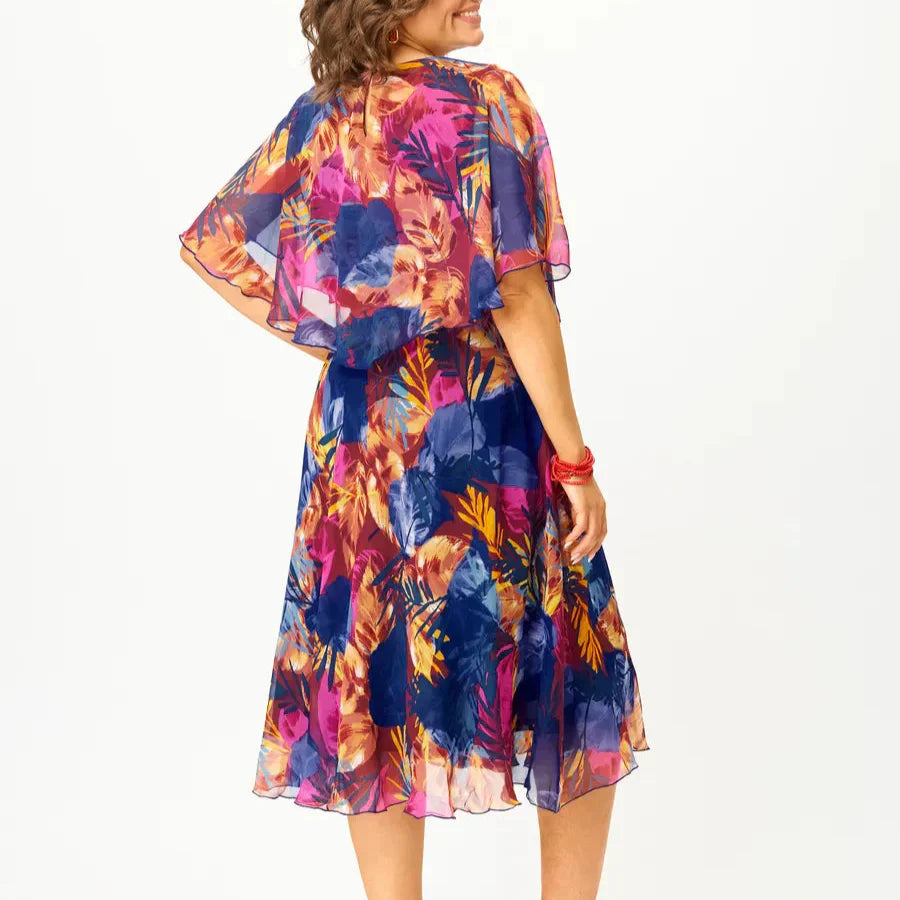 CAMILLA | ABITO MIDI IN CHIFFON CON STAMPA