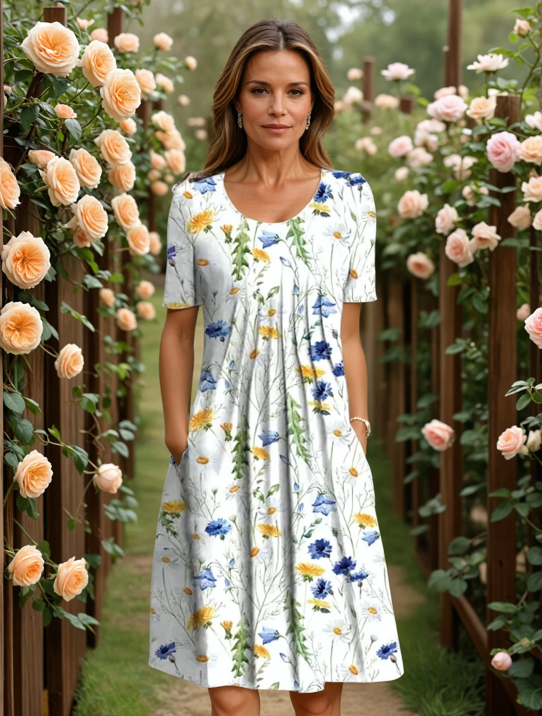 LUCIA | ABITO MIDI FLOREALE