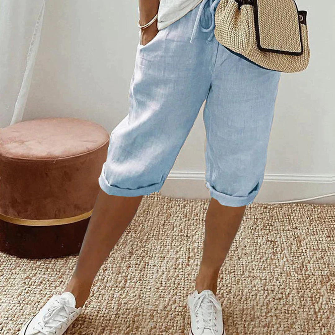 CARLOTTA | PANTALONI DONNA COTONE LINO