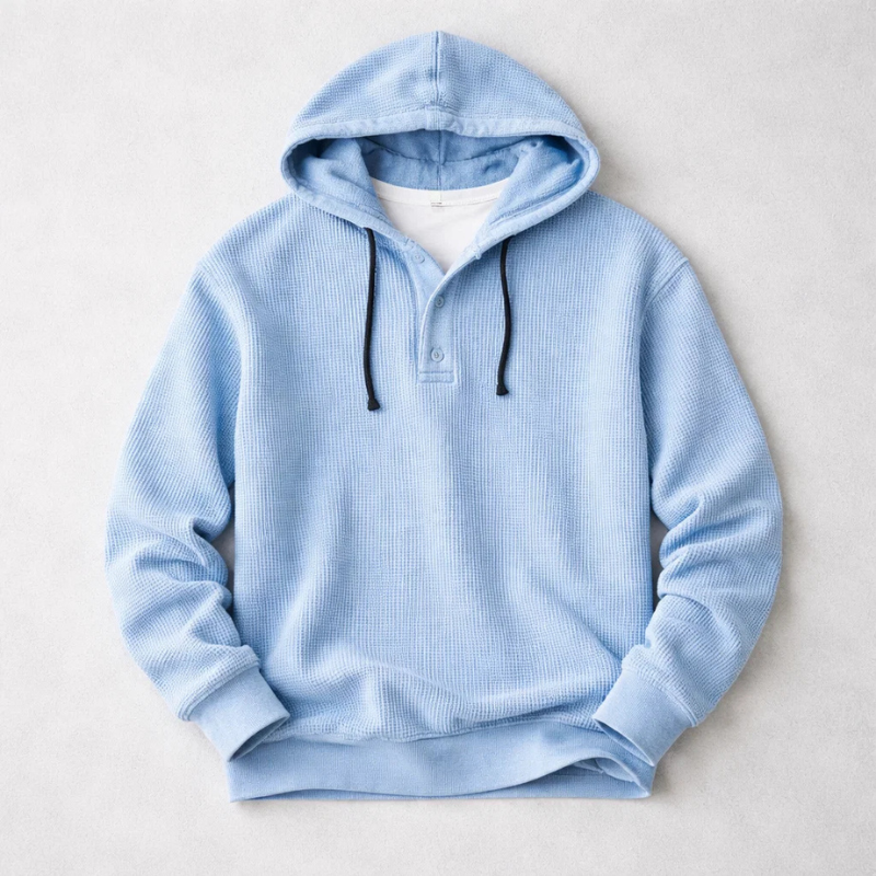 GABRIELE | FELPA CON CAPPUCCIO IN MAGLIA WAFFLE