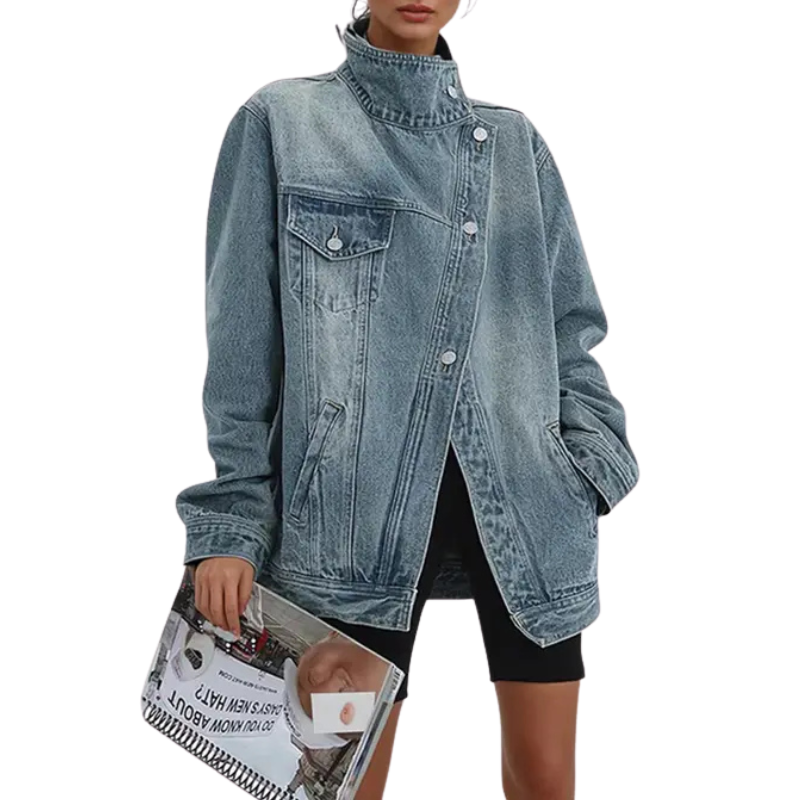 BEATRICE | GIACCA IN DENIM ASIMMETRICA