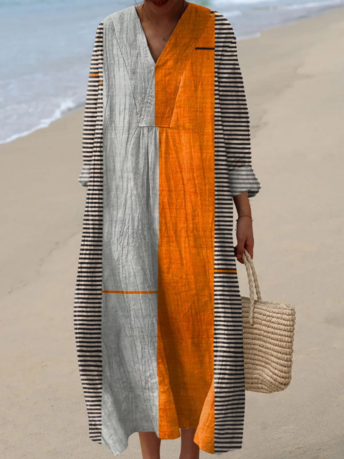 JADY | VINTAGE BOHO GEOMETRY ART PRINT CASUAL DRESS