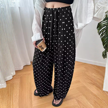 POLARA | POLKA DOT WIDE-LEG TROUSERS