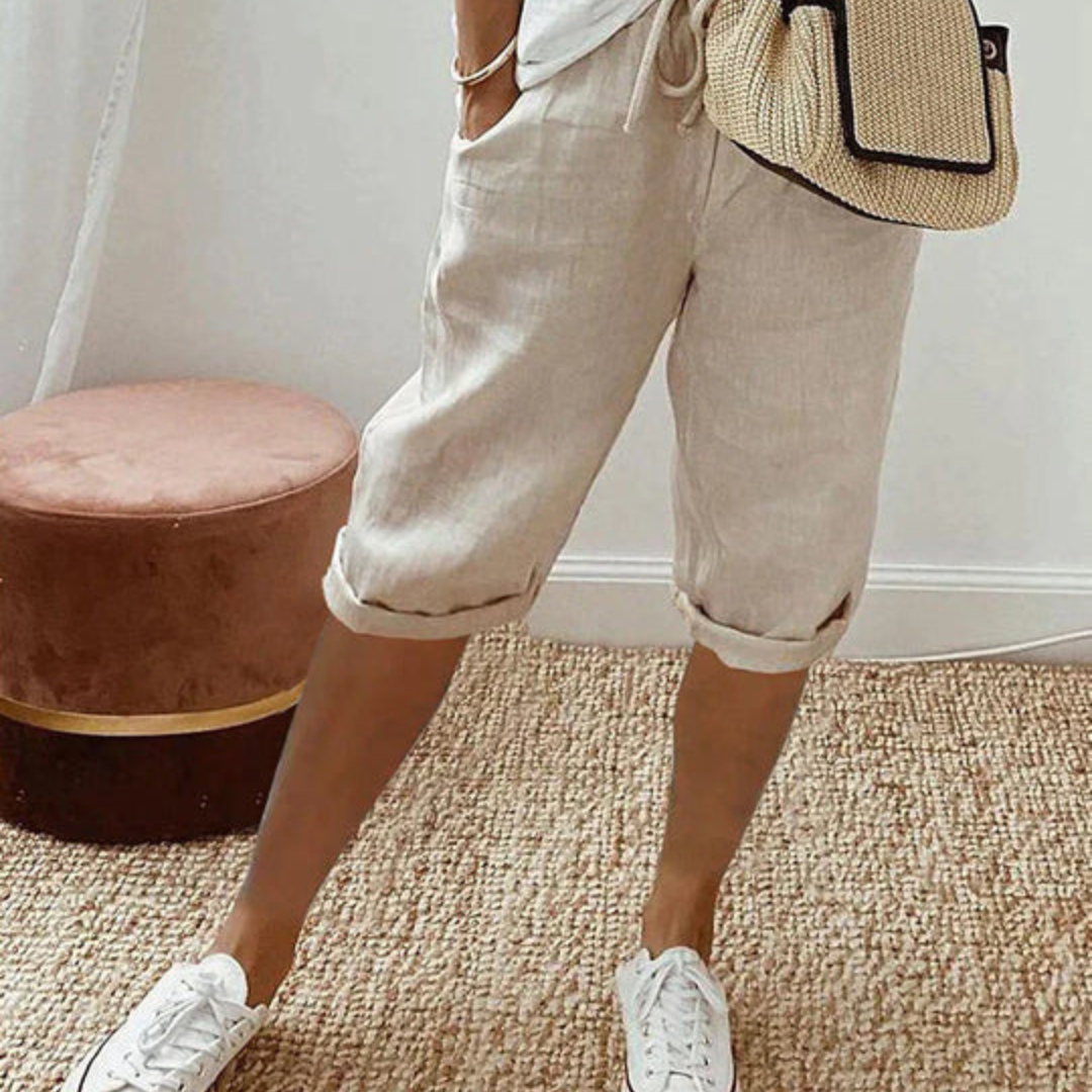 CARLOTTA | PANTALONI DONNA COTONE LINO