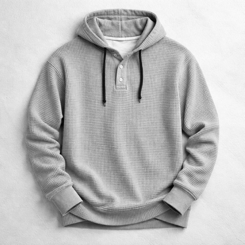 GABRIELE | FELPA CON CAPPUCCIO IN MAGLIA WAFFLE