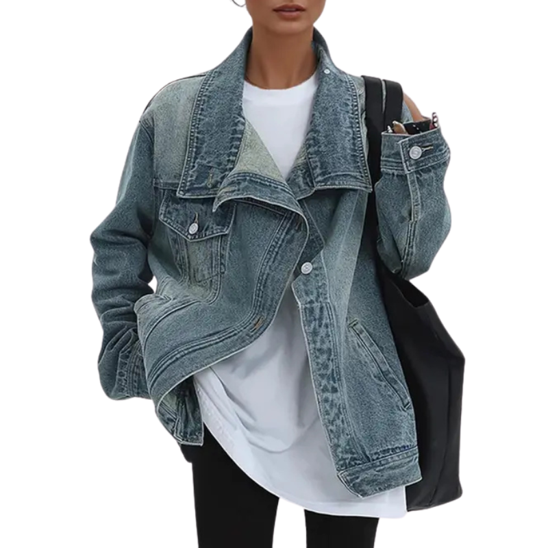 BEATRICE | GIACCA IN DENIM ASIMMETRICA