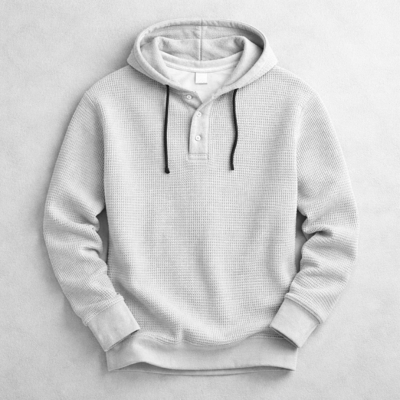 GABRIELE | FELPA CON CAPPUCCIO IN MAGLIA WAFFLE