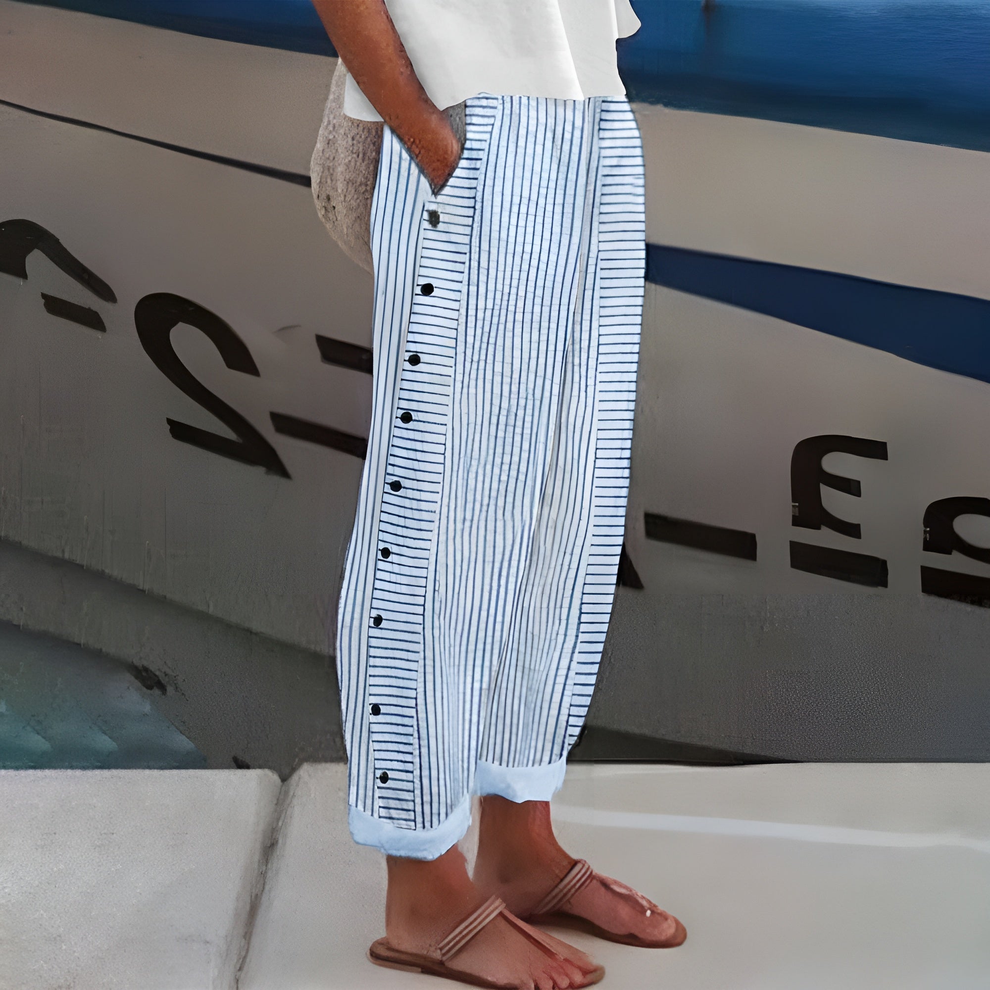 GAIA | PANTALONI A RIGHE