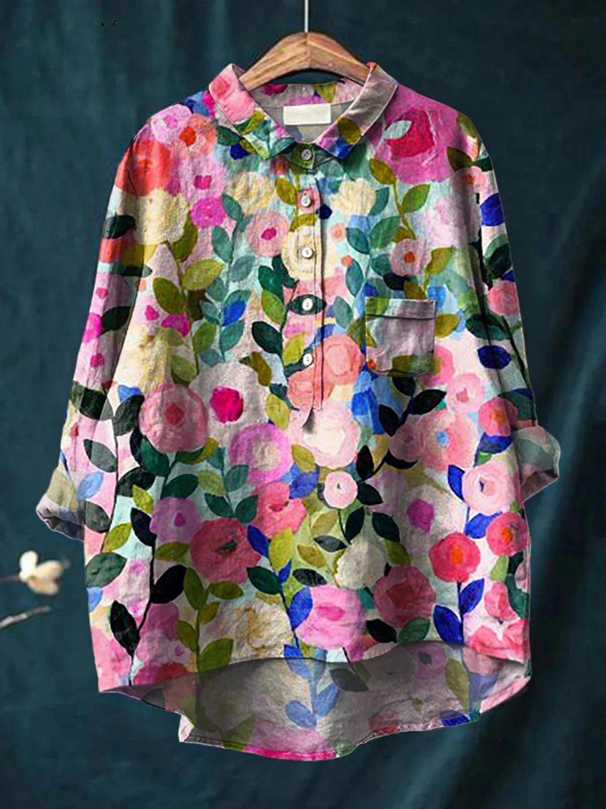 MADDALENA | CAMICIA FLOREALE PRIMAVERILE COLORATA