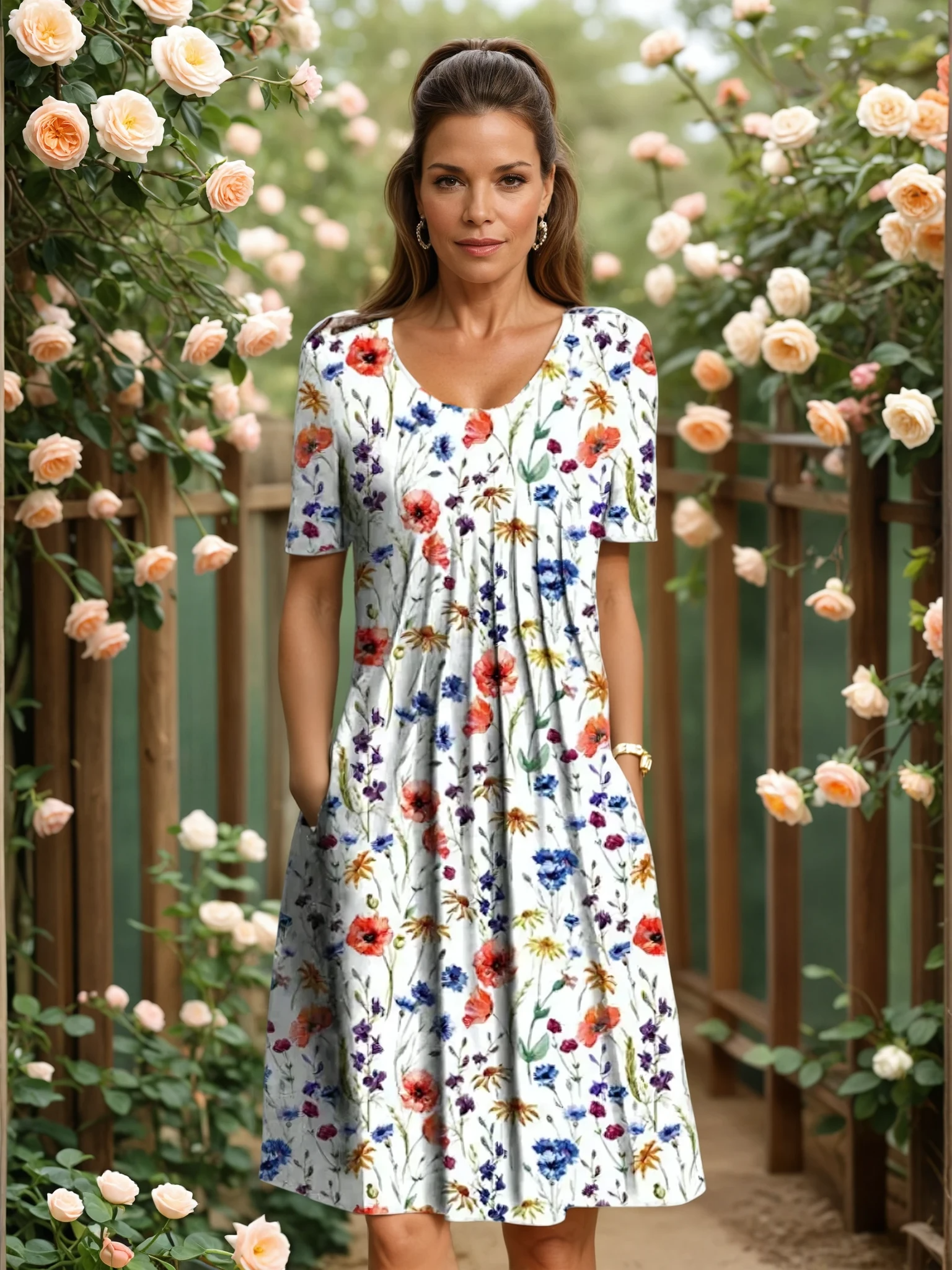 LUCIA | ABITO MIDI FLOREALE