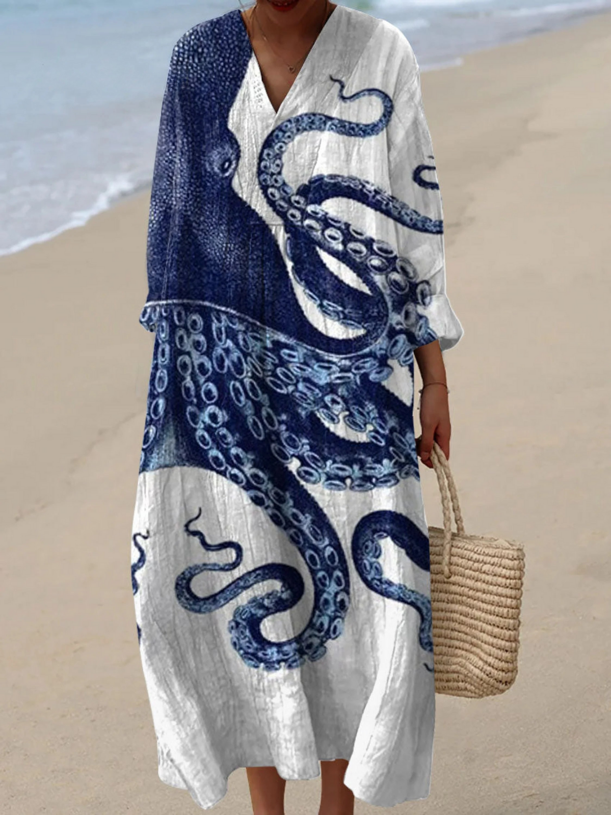 LUNA | OCTOPUS ART PRINT CASUAL DRESS
