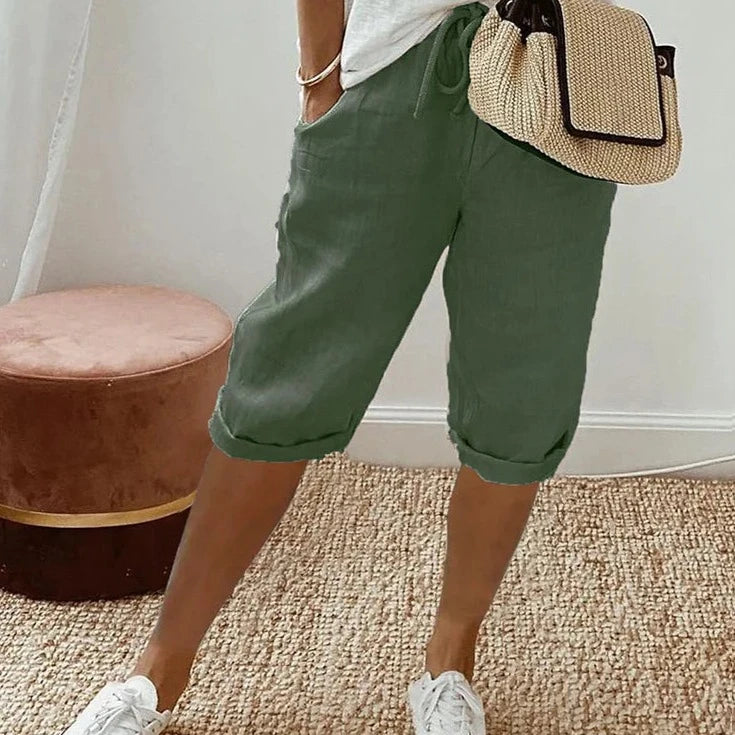 CARLOTTA | PANTALONI DONNA COTONE LINO