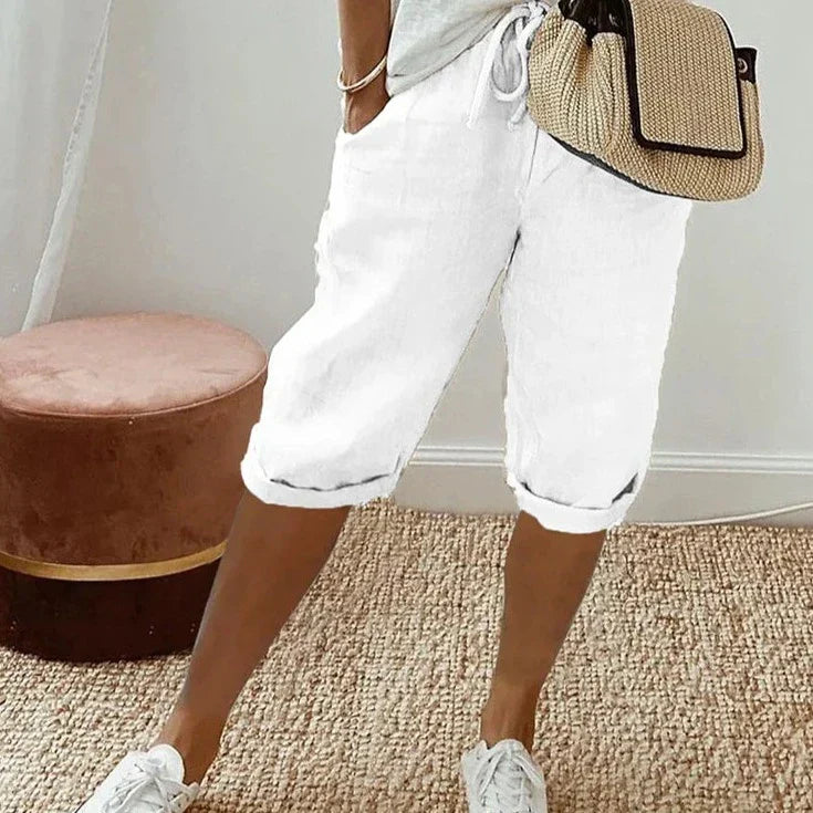 CARLOTTA | PANTALONI DONNA COTONE LINO