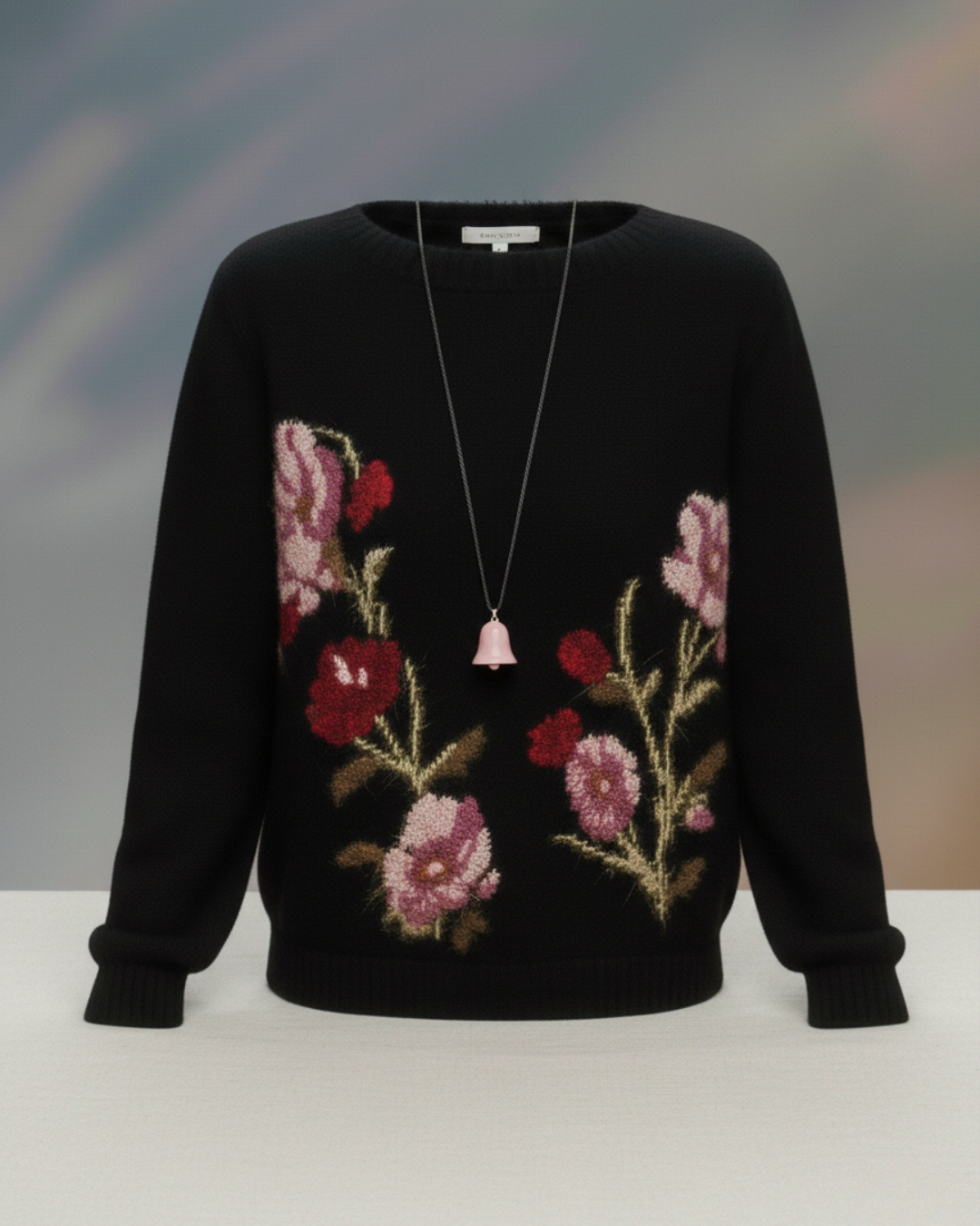 LAVINIA | MAGLIONE JACQUARD NERO