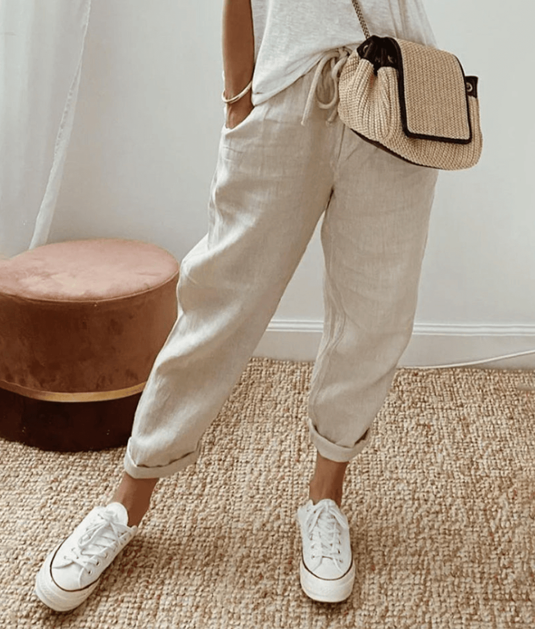 CARLOTTA | PANTALONI DONNA COTONE LINO