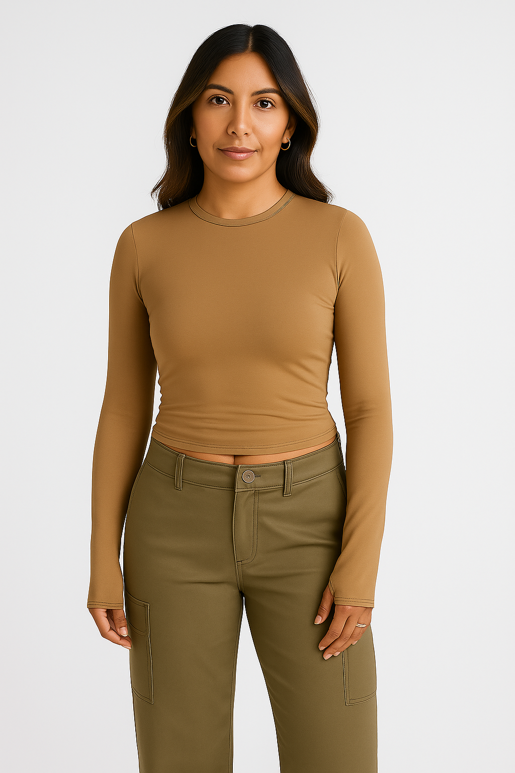 Top Donna Manica Lunga – Girocollo Street, Sottile & Elasticizzato