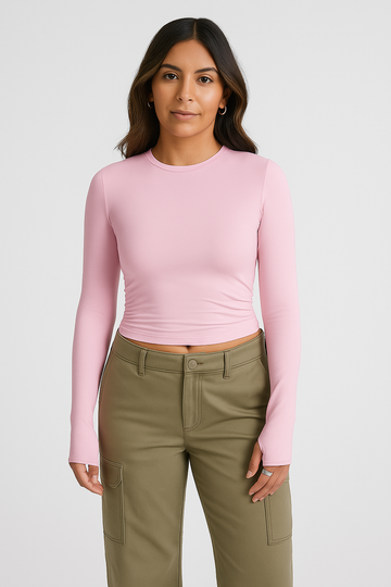 Top Donna Manica Lunga – Girocollo Street, Sottile & Elasticizzato