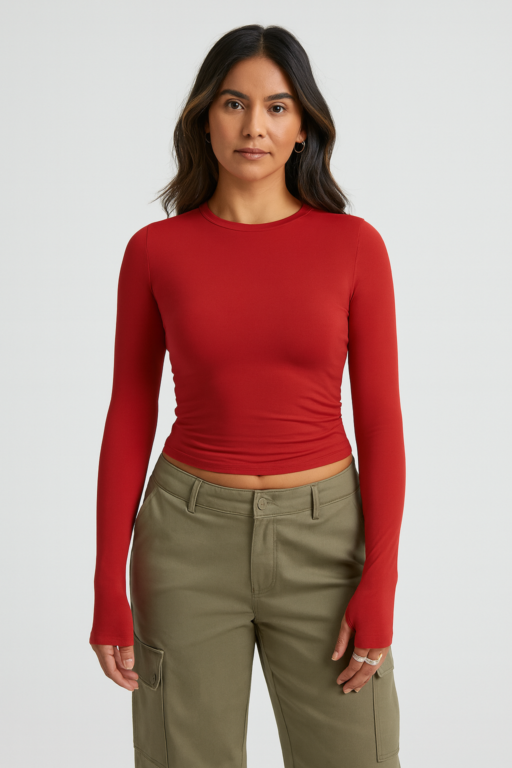 Top Donna Manica Lunga – Girocollo Street, Sottile & Elasticizzato