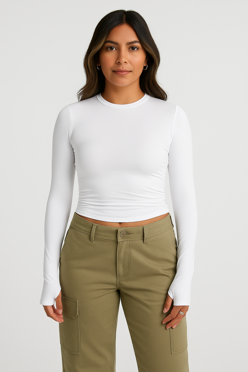 Top Donna Manica Lunga – Girocollo Street, Sottile & Elasticizzato
