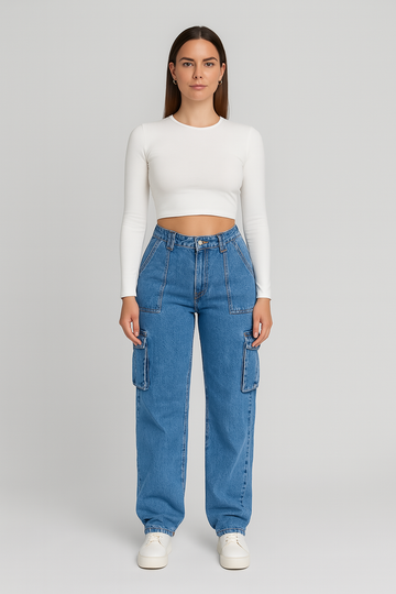 Jeans Donna – Stile Workwear, Funzionali & Dritti