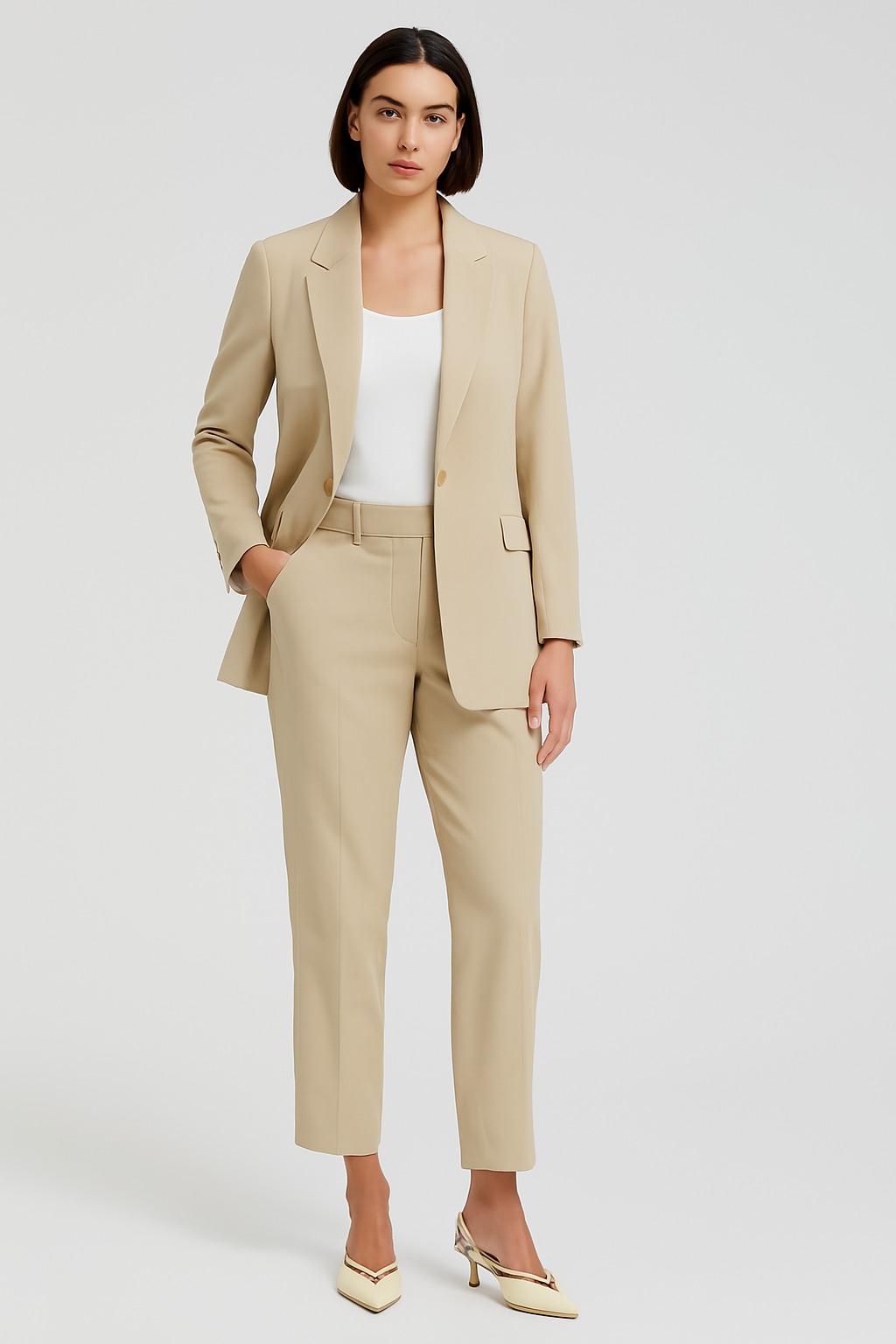 Set Donna Business – Blazer & Pantaloni, Eleganti Slim Fit