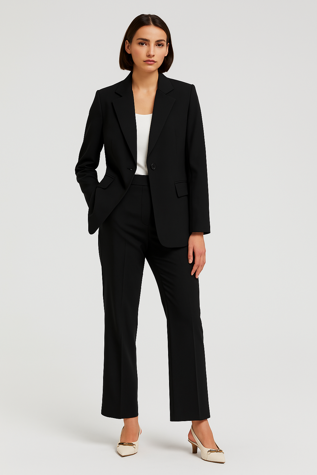 Set Donna Business – Blazer & Pantaloni, Eleganti Slim Fit