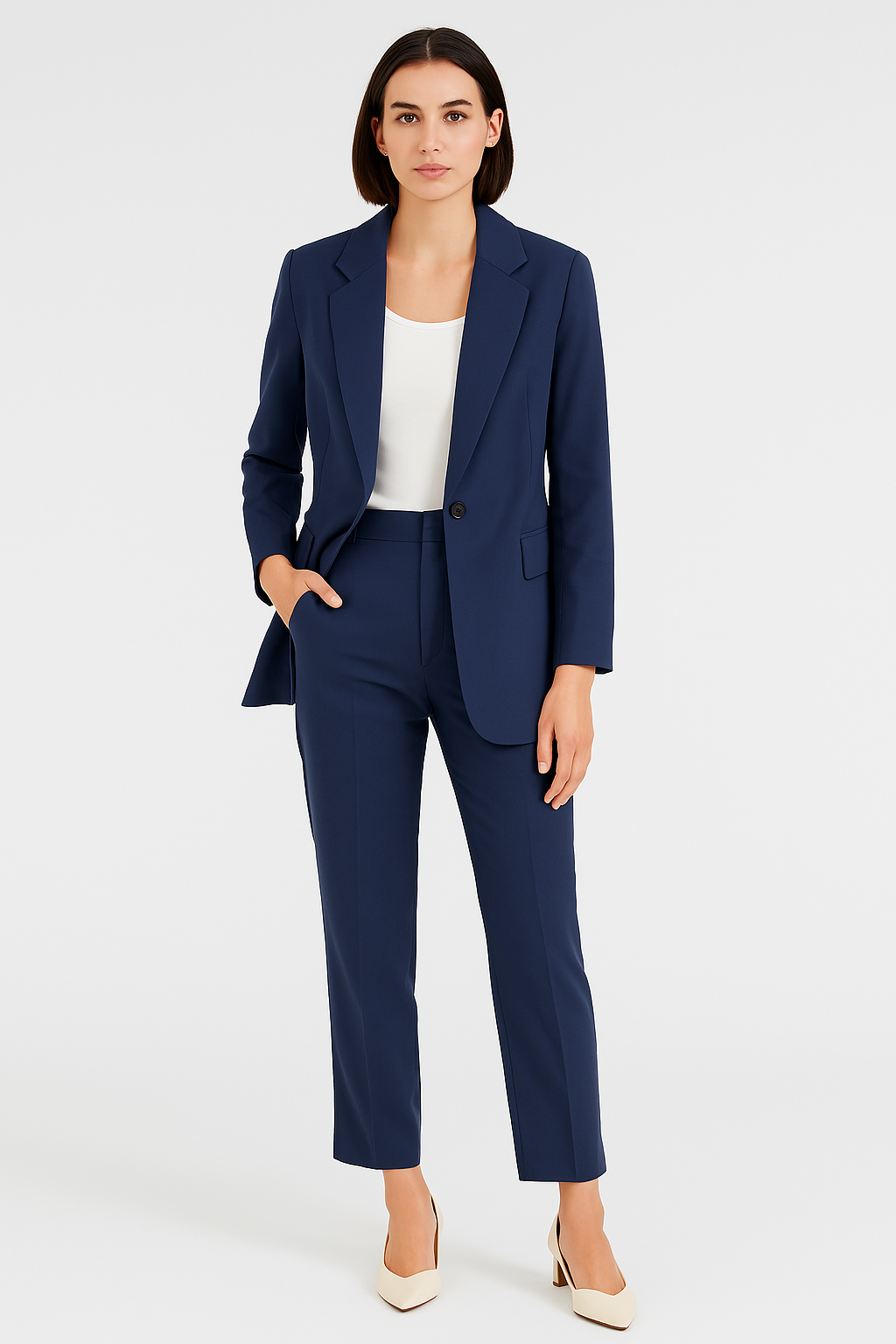 Set Donna Business – Blazer & Pantaloni, Eleganti Slim Fit
