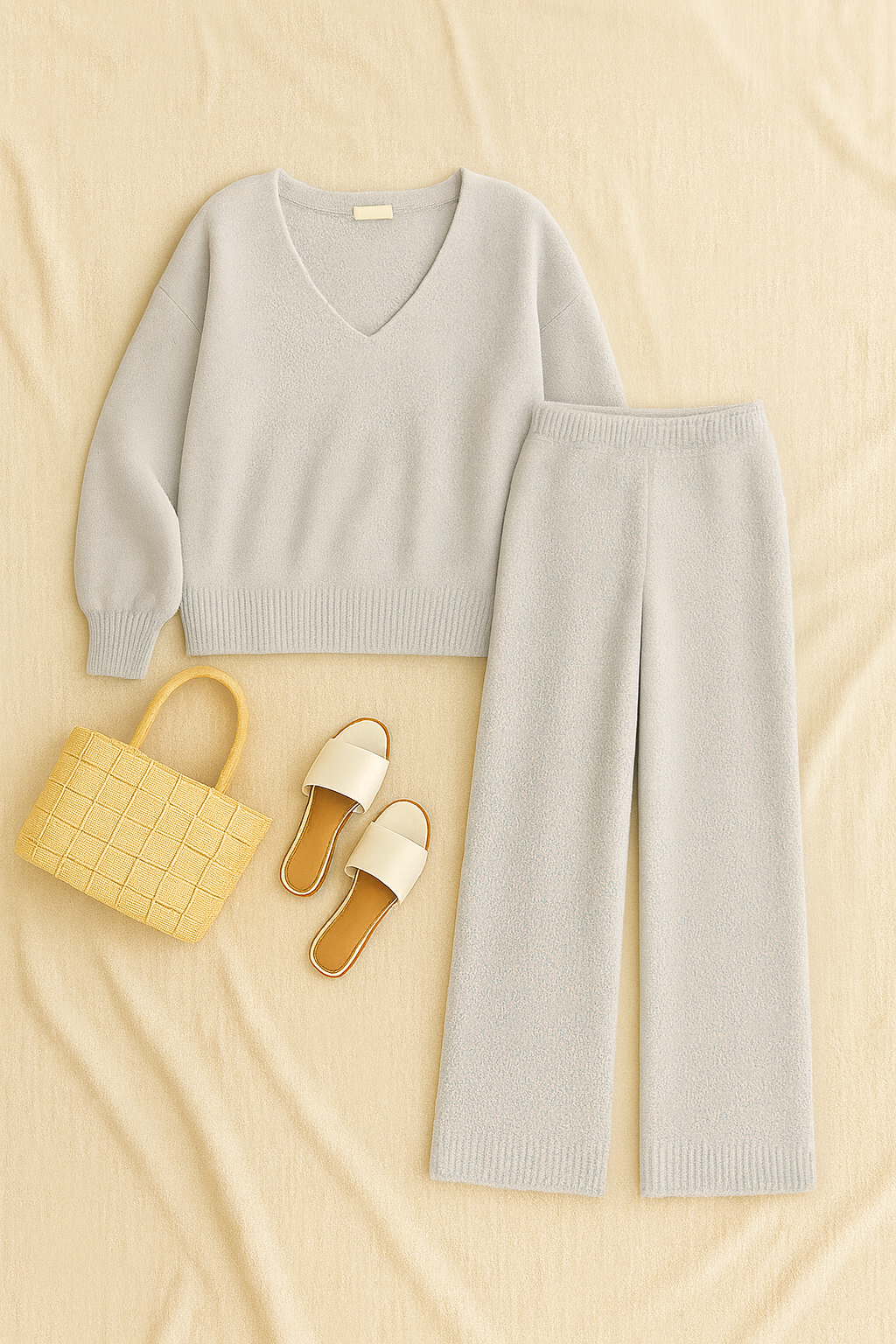 Coordinato Donna – Scollo a V, Caldo & Elegante