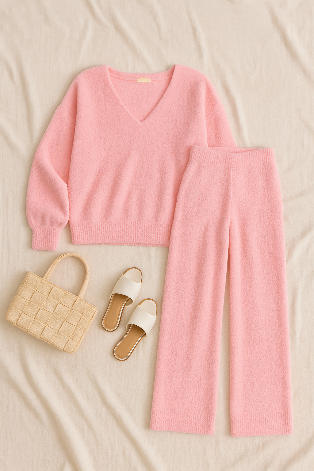 Coordinato Donna – Scollo a V, Caldo & Elegante