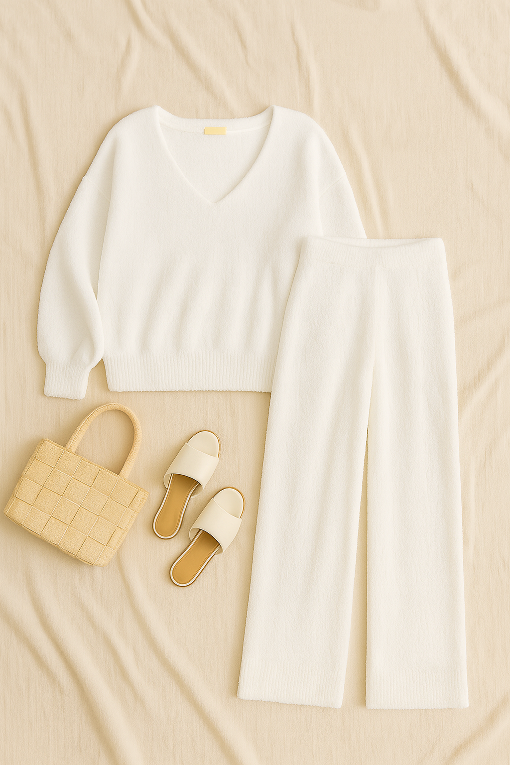 Coordinato Donna – Scollo a V, Caldo & Elegante