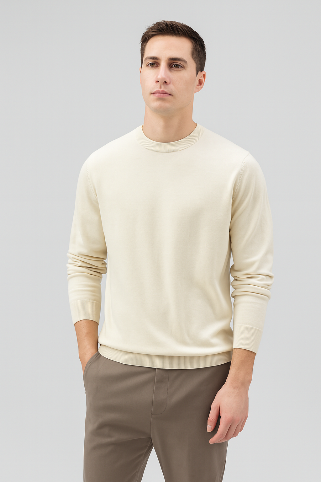 Felpa Uomo – Girocollo Maglia, Calda & Rilassata