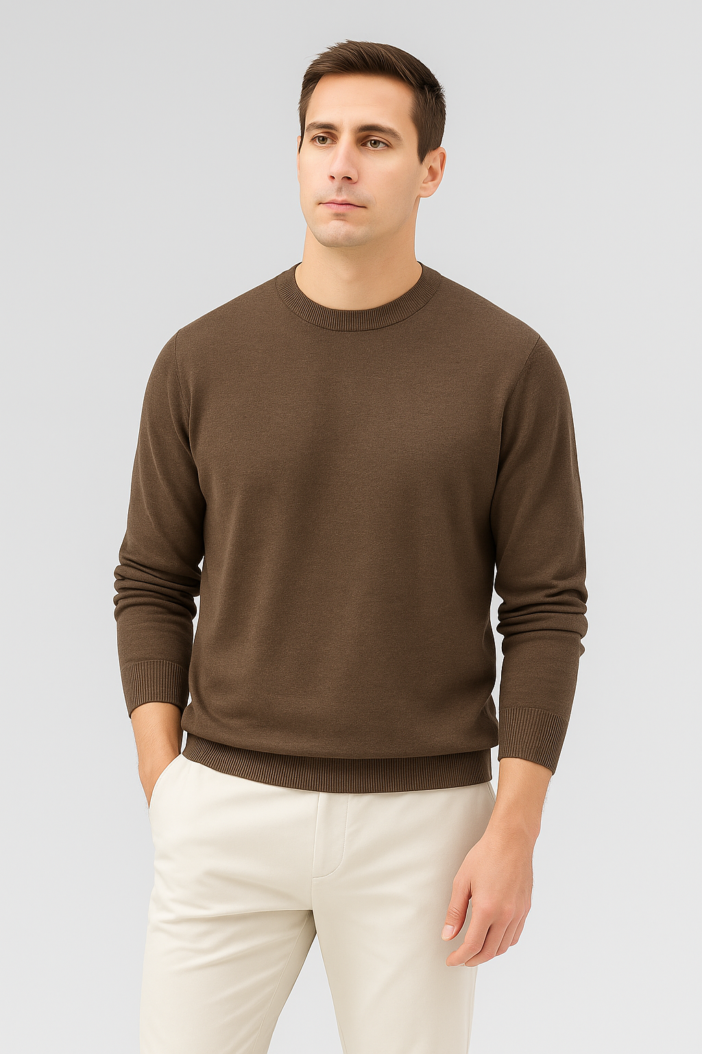 Felpa Uomo – Girocollo Maglia, Calda & Rilassata