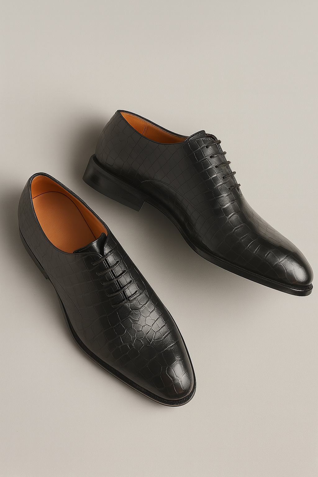 Scarpe Uomo – Effetto Coccodrillo, Formali & Chic