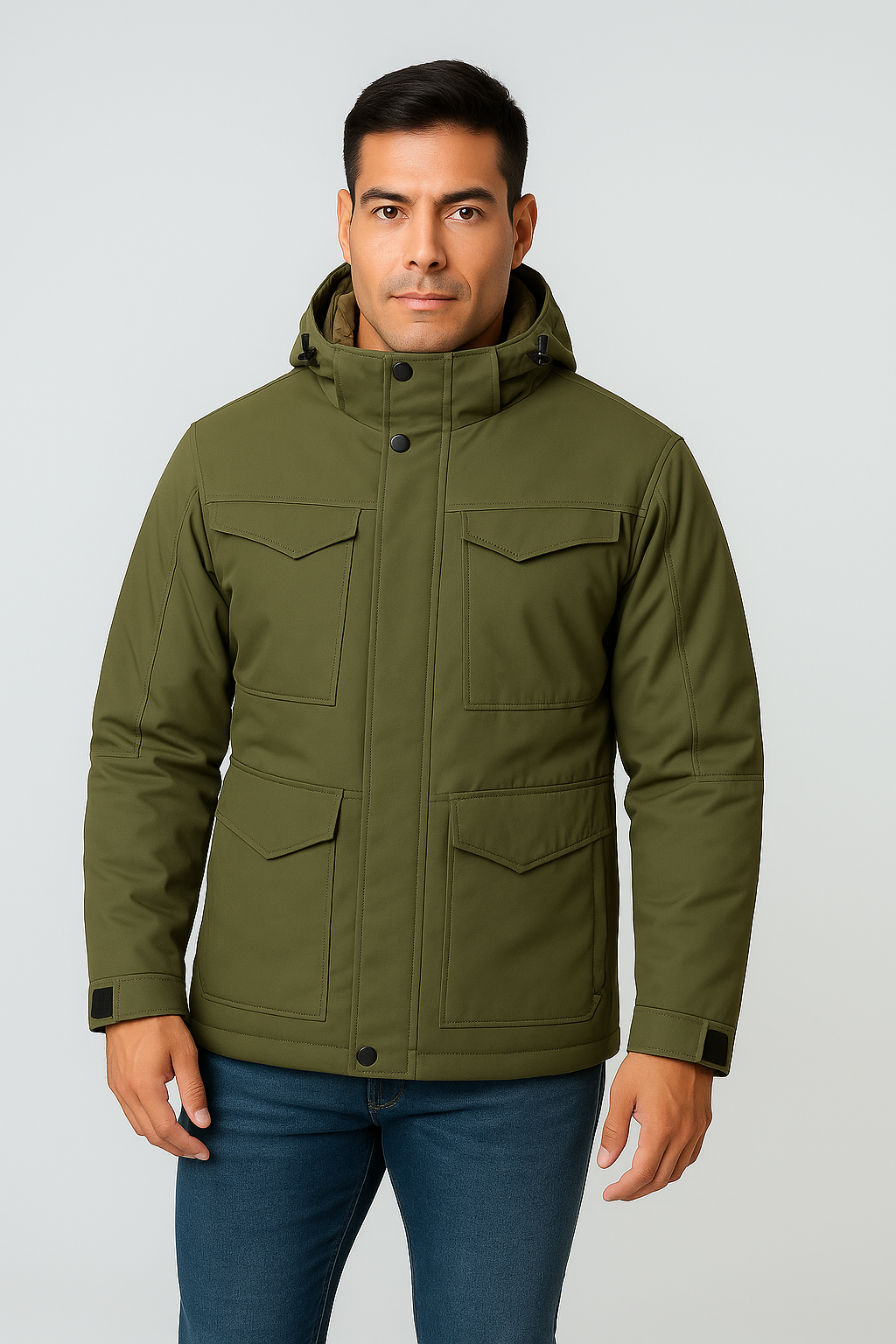 Giacca Uomo – Stile Parka, Antivento & Termica