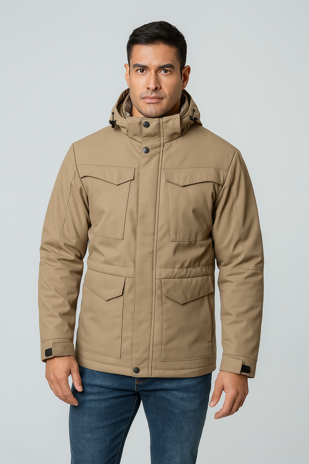Giacca Uomo – Stile Parka, Antivento & Termica