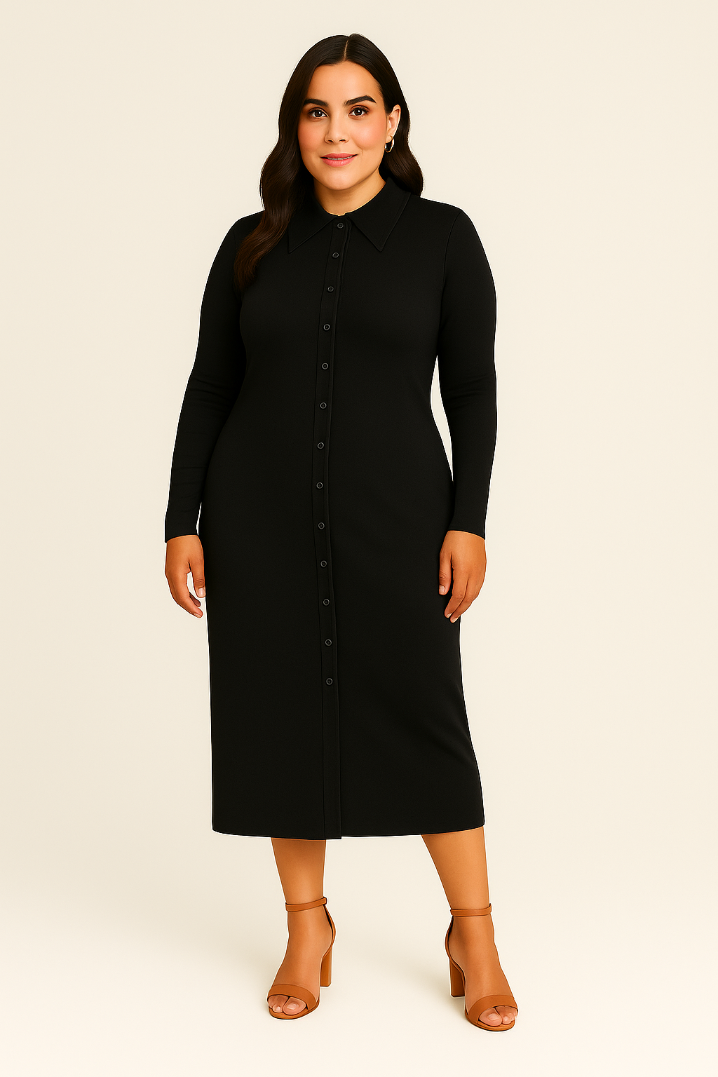 Abito Donna In Maglina – Collo Risvolto, Sottile & Sofisticato