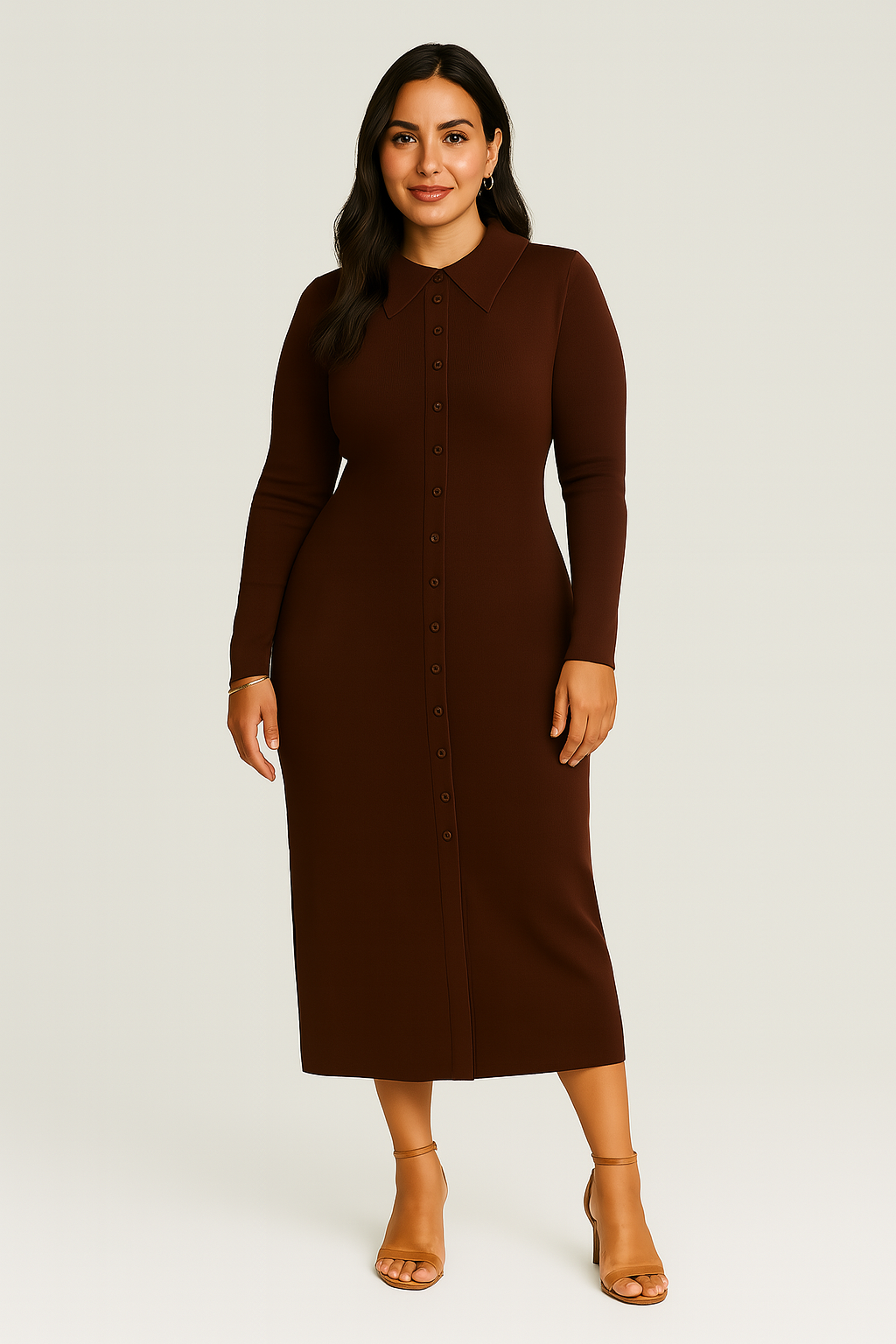 Abito Donna In Maglina – Collo Risvolto, Sottile & Sofisticato