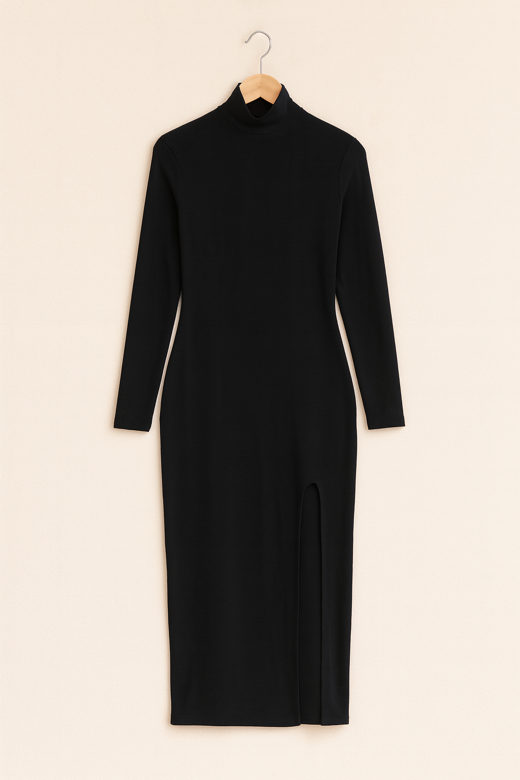 Vestito Midi Donna – Dolcevita, Sottile & Elegante