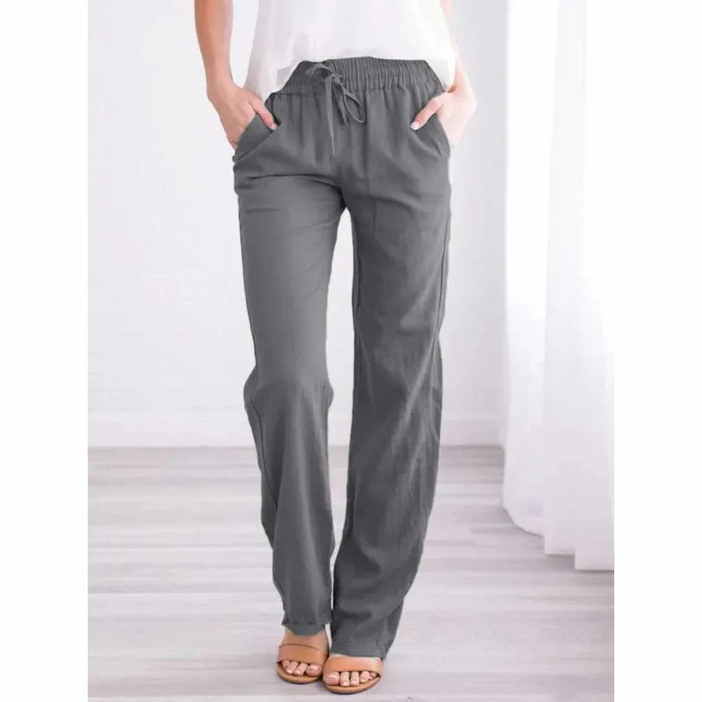 SERENA | DRAWSTRING WIDE-LEG TROUSERS