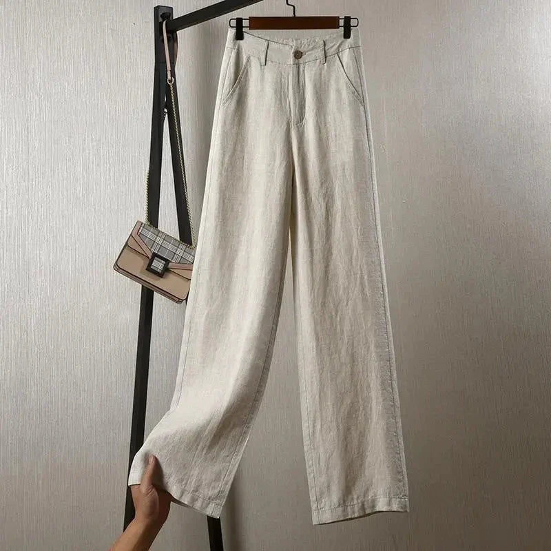 ALINA | WIDE-LEG LINEN TROUSERS