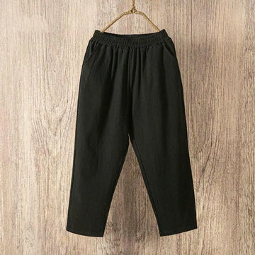 VALIRA | COTTON LINEN HAREM TROUSERS