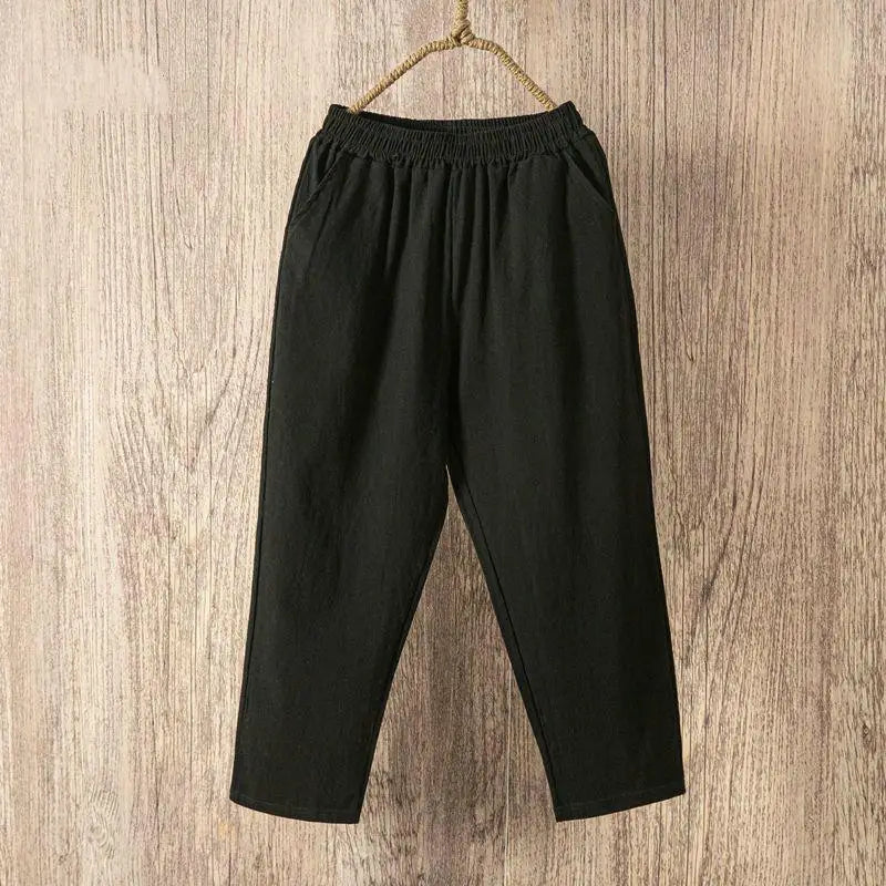 VALIRA | COTTON LINEN HAREM TROUSERS